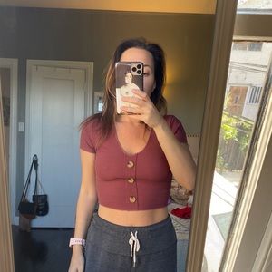 Olivaceous Cap Sleeve Shirt